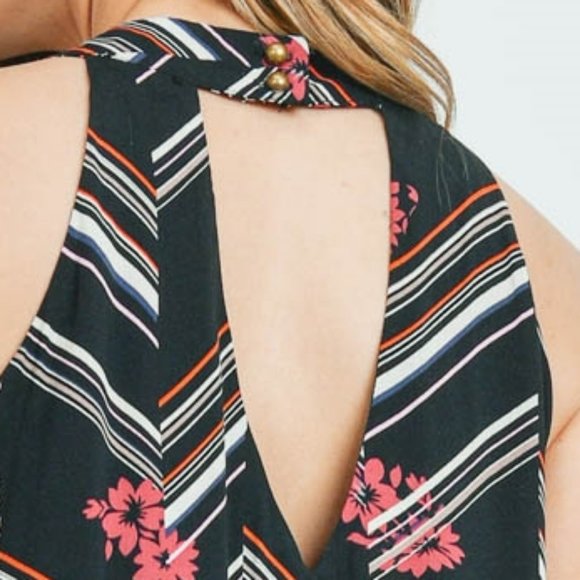 Mixed Print Mini Dress Black - Picture 8 of 11